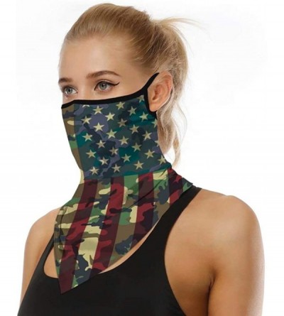 Balaclavas Seamless Bandana Triangle Face Scarf Ear Loops Neck Gaiter Cover- Motorcycle Face Bandana for Women Men - CB198KWI...