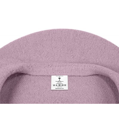 Berets Wool Blend French Bohemian Beret - Lilac - CI11B3FDJ8X $9.08