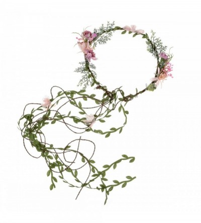 Headbands Bridal Green Leaf Crown Bohemian Headpiece Floral Headband Photo Prop (D-leaf pink) - D-leaf pink - CR18T02YMOA $8.73