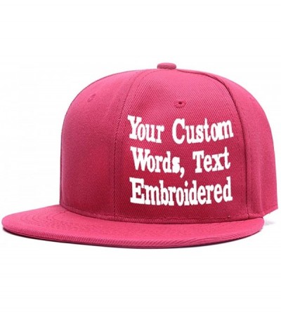 Baseball Caps Custom Embroidered Baseball Cap Personalized Snapback Mesh Hat Trucker Dad Hat - Hiphop Hot Pink - CH18HLTK9S6 ...