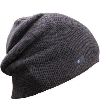 Skullies & Beanies Slouch Beanie Cap Winter Hat for Men or Women - Charcoal - C812NBYI07X $16.63
