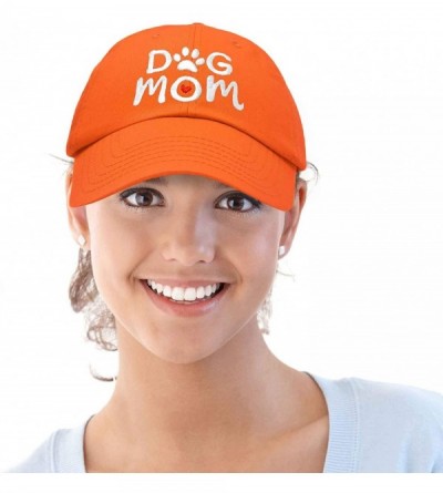 Baseball Caps Dog Mom Baseball Cap Women's Hats Dad Hat - Orange - CE18K0XLH3G $9.49