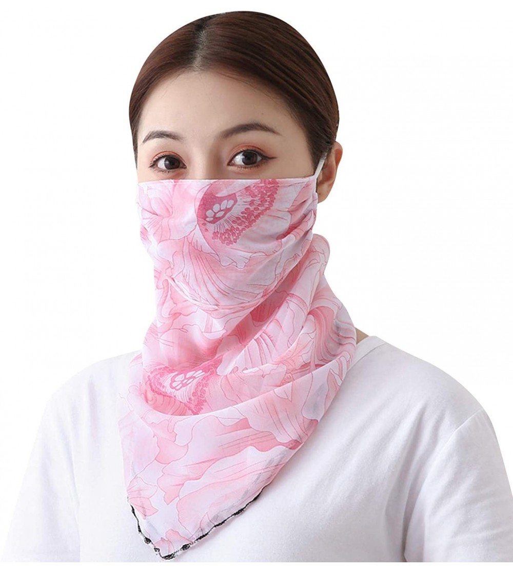 Balaclavas Women Multifunctional Bandana Chiffon Headband Scarf Balaclava Sun UV Protection - B1 - CU198SCIXR8 $12.60