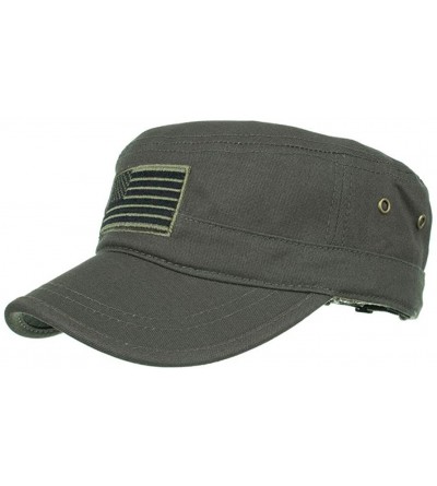 Baseball Caps Outdoor Sunshade Cap American Flag Flat Cap Fashion Casual Cap Simple Sports Hat Men's Cotton Cap - A Green - C...