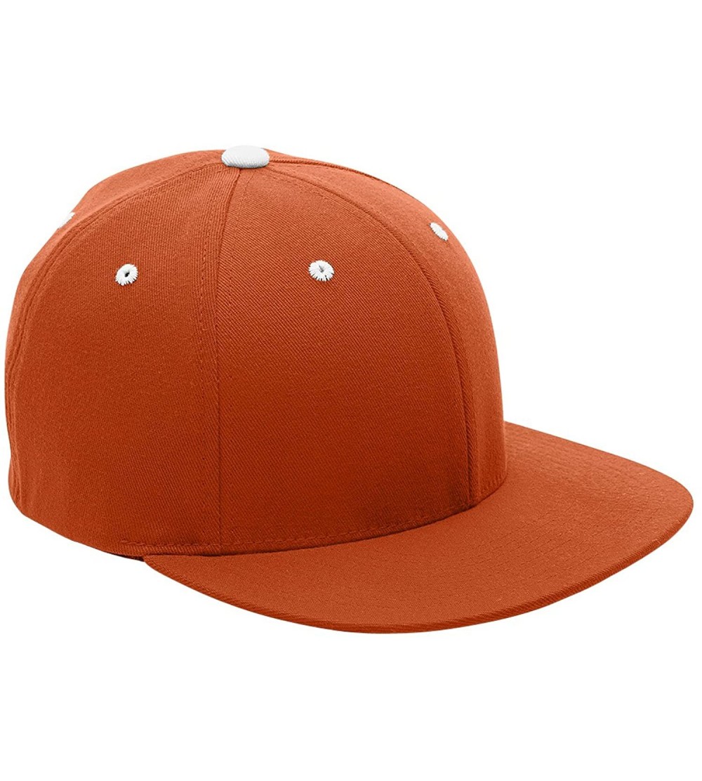 Baseball Caps Pro Performance Contrast Eyelets Cap (ATB101) - Sport Burnt Orange/White - CI11UCU0OO7 $8.35