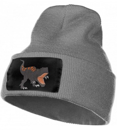 Skullies & Beanies Soft Woolen Cap for Unisex- 100% Acrylic Acid The Fierce Dinosaur Stocking Cap - Deep Heather - CY18OU2WXO...