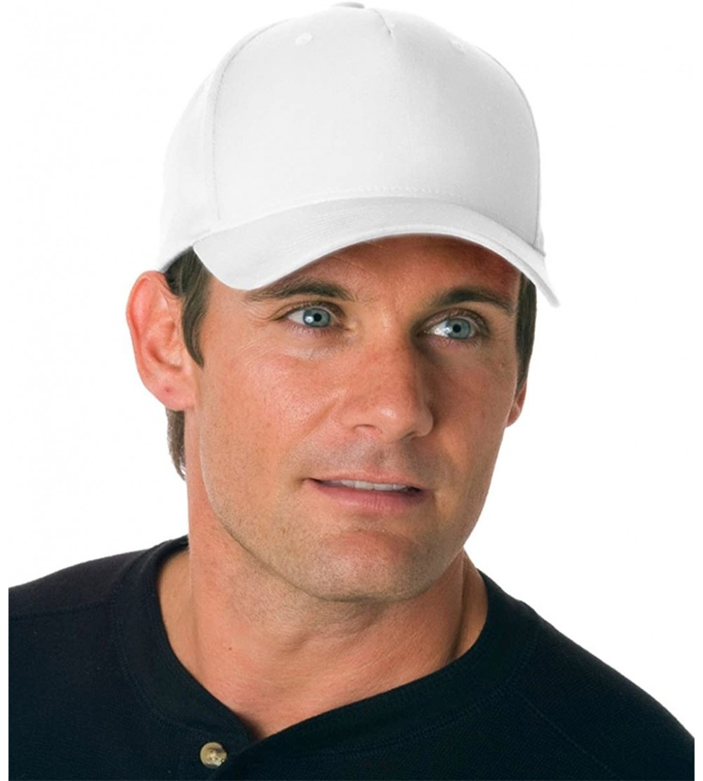 Baseball Caps Flexfit 6560 - Five Panel Cap - White - C41134VTHO9 $12.70