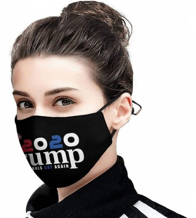 Balaclavas Women Men Face Cover Cover Muffle Anti Dust Mouth Trump 2020 Printed with Adjustable Earloop Face-Mask - CV197XML2...