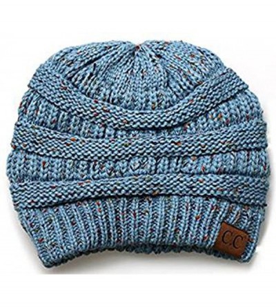 Skullies & Beanies Trendy Warm Chunky Soft Stretch Cable Knit Slouchy Beanie Skully HAT20A - Confetti Denim - CN1876DIGMX $11.70