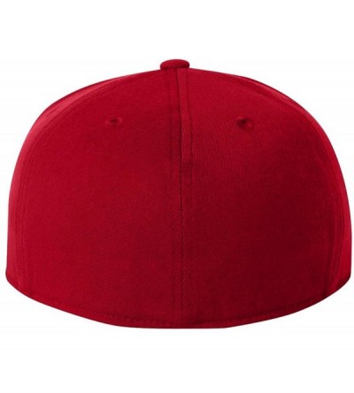Baseball Caps Yupoong Men's 6-Panel High-Profile Premium Fitted Cap - Royal Blue - CW11664IHM9 $13.62