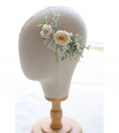Headbands Floral Crown Green Headpiece Bridal Accessories Wedding Crown (Head-comb) - Head-comb - CO18G2I824K $21.86