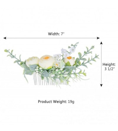 Headbands Floral Crown Green Headpiece Bridal Accessories Wedding Crown (Head-comb) - Head-comb - CO18G2I824K $12.64