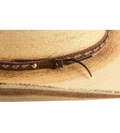 Cowboy Hats Men's Georgia Boy Palm Leaf Cowboy Hat - Rs16jafb41.Gbysbhr - Natural - C211F56B77V $62.05