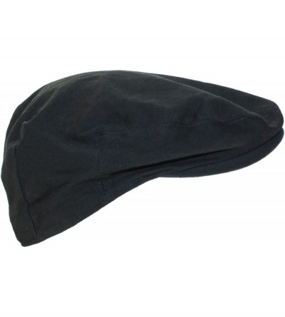 Newsboy Caps Street Easy Traditional Solid Cotton Newsboy Cap - Black - C6183Z60WLY $15.60