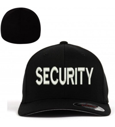 Baseball Caps Security Flexfit Baseball Cap Hat Black - C41822IOAAU $54.51