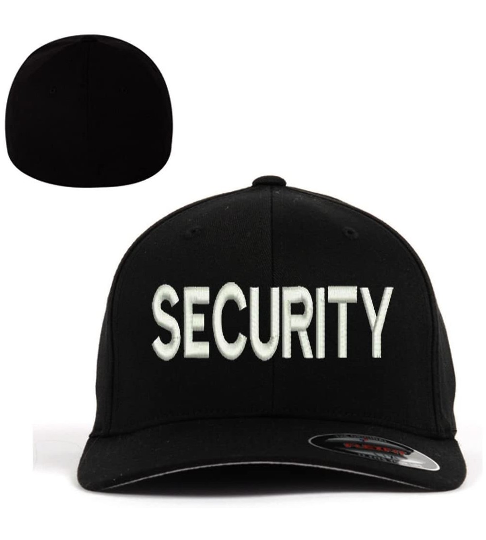 Baseball Caps Security Flexfit Baseball Cap Hat Black - C41822IOAAU $21.41