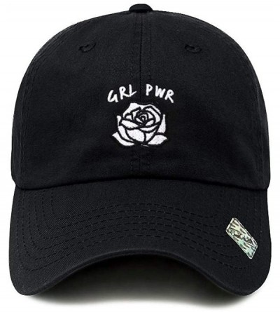 Baseball Caps Girl Power Dad Hat Cotton Baseball Cap Polo Style Low Profile - Black - CB18Q37Z7O8 $10.10