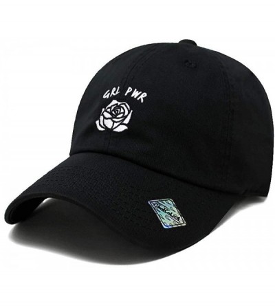 Baseball Caps Girl Power Dad Hat Cotton Baseball Cap Polo Style Low Profile - Black - CB18Q37Z7O8 $10.10