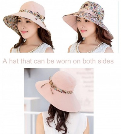 Sun Hats Women Wide Brim Cap UV Protection Sun Hats Visor Hats Multiple Wearing Methods - Beige - CZ18QYAEUUA $10.40