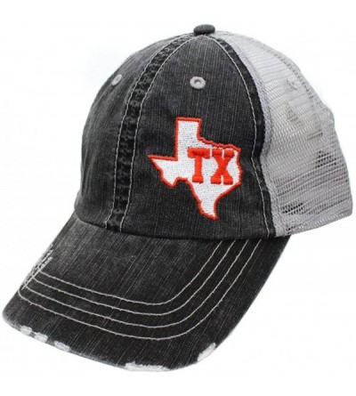Baseball Caps Texas Embroidered Women's Trucker Hats & Caps - Orange - CI18UWC078L $43.06