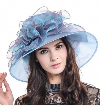 Sun Hats Women's Kentucky Derby Dress Tea Party Church Wedding Hat S609-A - Aqua - CC17Z7CK9C0 $24.71