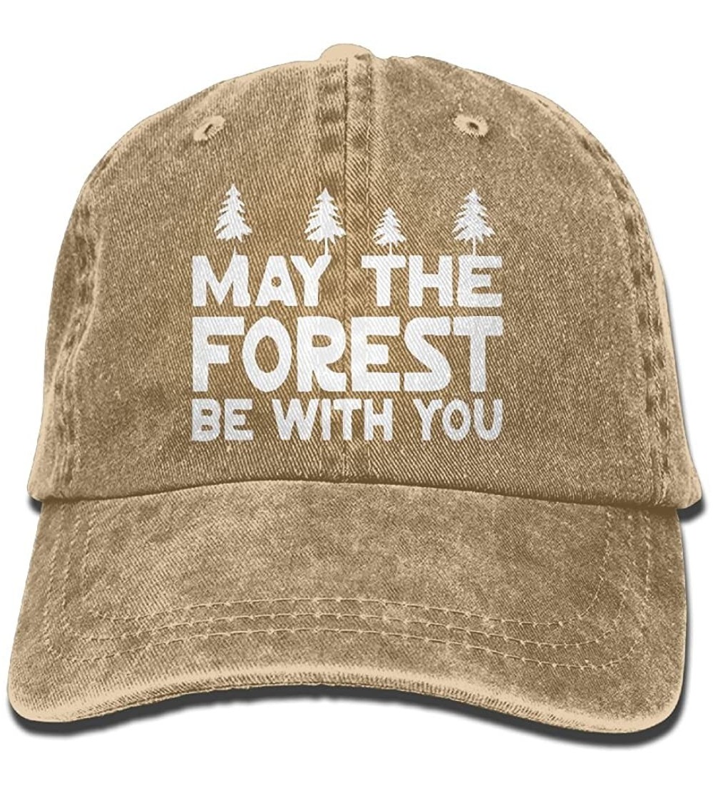 Baseball Caps Baseball Cap for Men and Women- May The Forest Be with You Design and Adjustable Back Closure Trucker Hat - CL1...