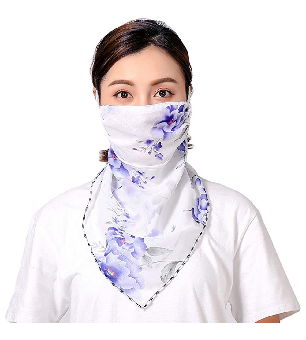 Balaclavas Mask-Neck Gaiter Shield Scarf Balaclava Bandana Sun Protection UPF Girl 50+UV Cool Ice Silk Lightweight - C0199XD5...