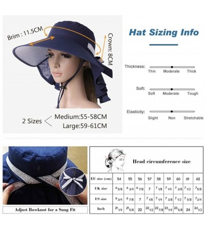 Sun Hats Womens Packable SPU 50 Summer Sun Bucket Ponytail Hat Outdoor Beach Hiking Chin Strap Floppy Safari 55-59CM - CJ18SO...