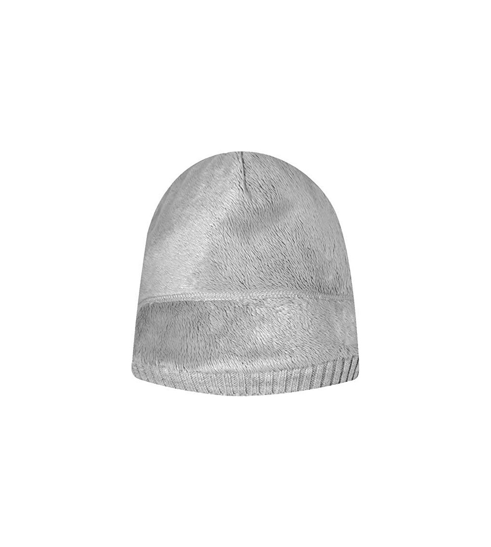 Skullies & Beanies Ladies Butter Pile Fleece Beanie - Glacier Grey - C312IETXJ9T $12.54