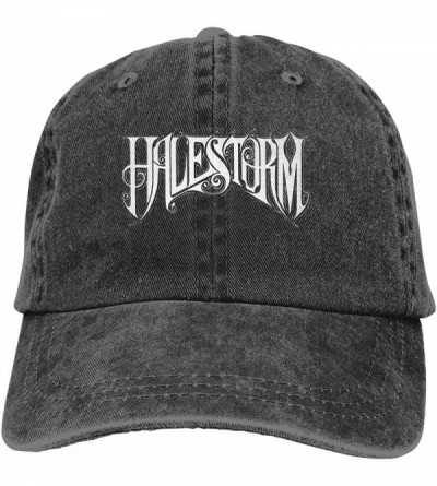 Baseball Caps Halestorm Hat Unisex Denim Hat Fashion Can Adjust Denim Cap Baseball Cap Black - Black - CA18R260ERI $31.19