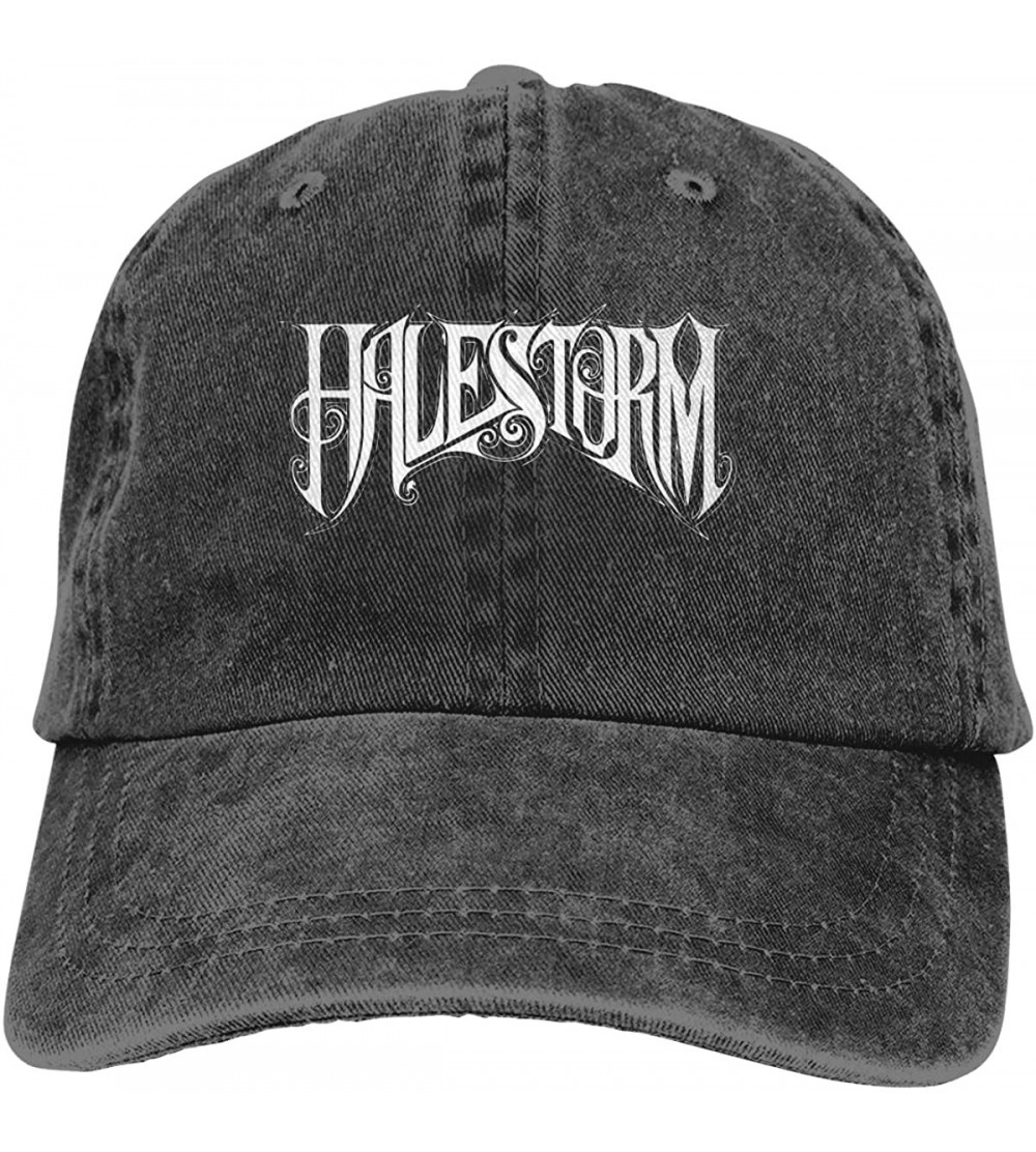 Baseball Caps Halestorm Hat Unisex Denim Hat Fashion Can Adjust Denim Cap Baseball Cap Black - Black - CA18R260ERI $16.00