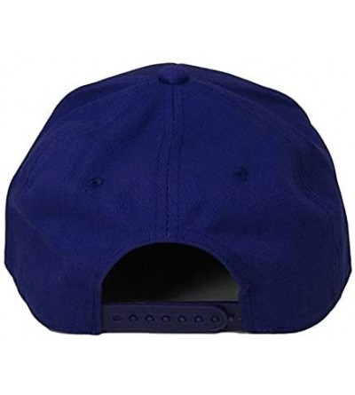 Baseball Caps Classic Flat Bill Visor Blank Snapback Hat Cap with Adjustable Snaps - Royal - C918646COGW $10.80