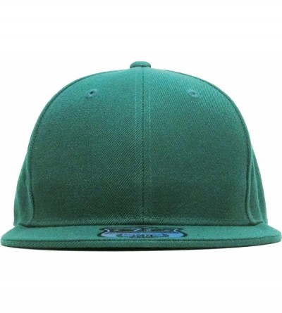 Baseball Caps The Real Original Fitted Flat-Bill Hats True-Fit - 14. Hunter Green - C811JEI0LSH $13.21