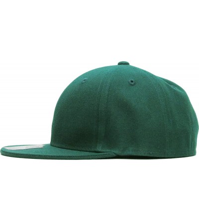 Baseball Caps The Real Original Fitted Flat-Bill Hats True-Fit - 14. Hunter Green - C811JEI0LSH $13.21