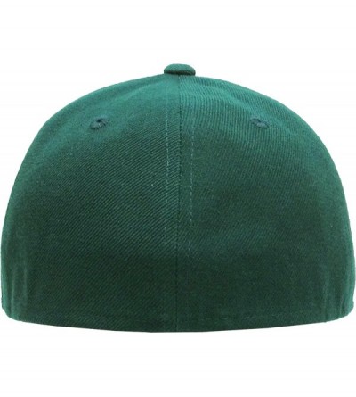 Baseball Caps The Real Original Fitted Flat-Bill Hats True-Fit - 14. Hunter Green - C811JEI0LSH $13.21