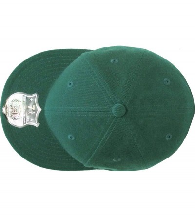 Baseball Caps The Real Original Fitted Flat-Bill Hats True-Fit - 14. Hunter Green - C811JEI0LSH $13.21