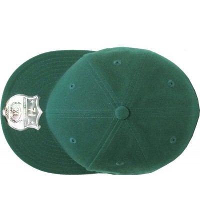 Baseball Caps The Real Original Fitted Flat-Bill Hats True-Fit - 14. Hunter Green - C811JEI0LSH $13.21