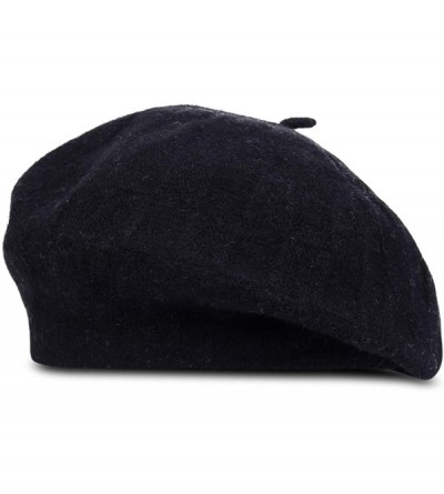 Berets Knit Berets for Women Winter Chic Skull Caps Slouchy Beanie Hat - Br016-black - C518A0MH0K7 $15.41