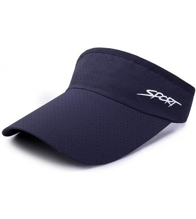 Visors Breathable Men Women Sun Visor Cap Sports Outdoor Adjustable Hat - Sky Blue - CN18SHWDUYO $19.22