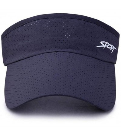 Visors Breathable Men Women Sun Visor Cap Sports Outdoor Adjustable Hat - Sky Blue - CN18SHWDUYO $21.56