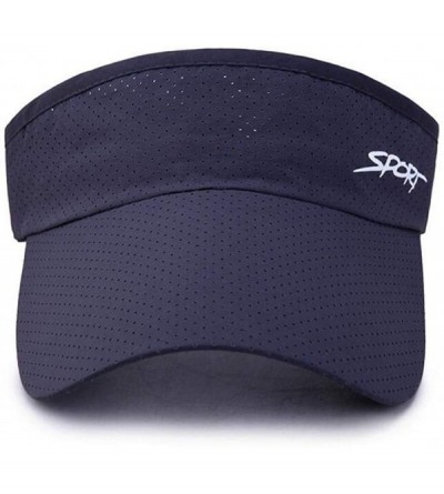 Visors Breathable Men Women Sun Visor Cap Sports Outdoor Adjustable Hat - Sky Blue - CN18SHWDUYO $12.21