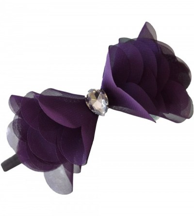 Headbands Chiffon Cone Bow Elastic Headband - Purple - C8110958RQ7 $18.64