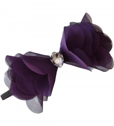 Headbands Chiffon Cone Bow Elastic Headband - Purple - C8110958RQ7 $11.18