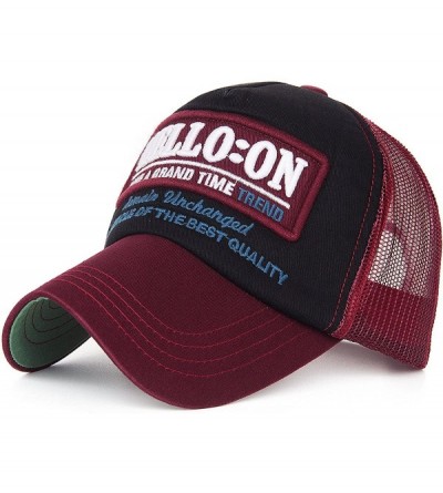 Baseball Caps Mesh Back Baseball Cap Trucker Hat 3D Embroidered Patch - Color2-3 - CH11XABPS7H $13.09
