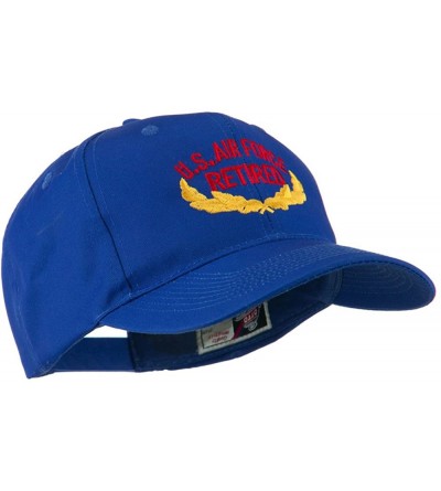 Baseball Caps US Air Force Retired Emblem Embroidered Cap - Royal - C211I67IZO9 $25.57