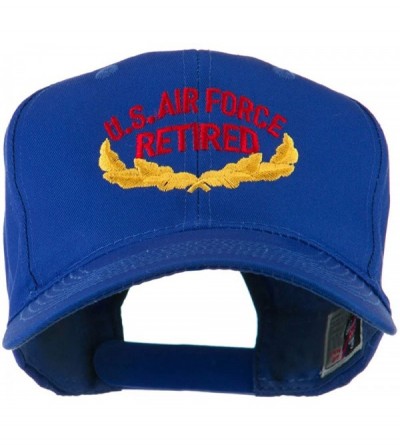 Baseball Caps US Air Force Retired Emblem Embroidered Cap - Royal - C211I67IZO9 $42.80