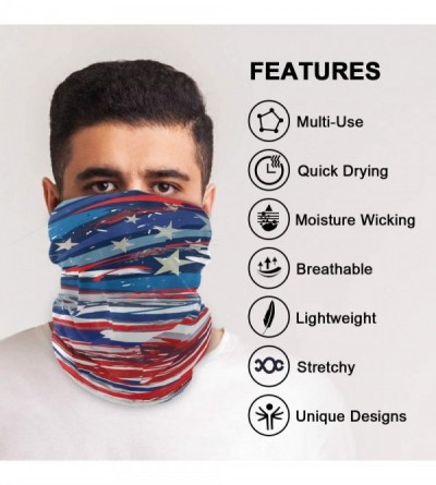 Balaclavas Multifunctional Balaclavas Headwear Seamless Star Pattern Face Mask Headband Neck Gaiter Bandanas - Scrawl - CB197...