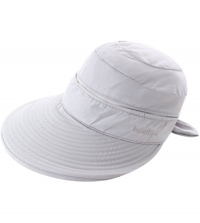 Sun Hats Baseball Caps Woman Bowknot Summer Dual Purpose Hats - Gray - CQ11ZYCBHGR $27.02