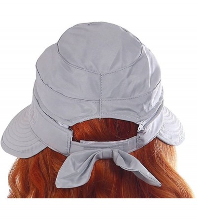 Sun Hats Baseball Caps Woman Bowknot Summer Dual Purpose Hats - Gray - CQ11ZYCBHGR $10.63