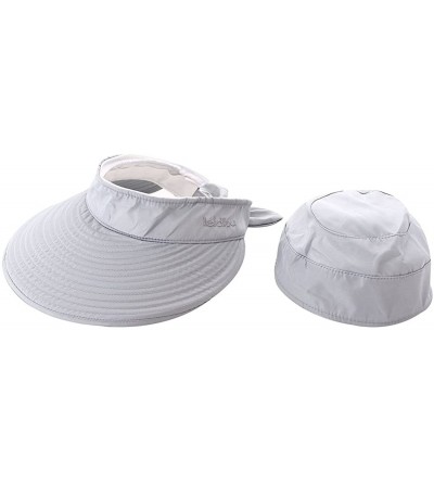 Sun Hats Baseball Caps Woman Bowknot Summer Dual Purpose Hats - Gray - CQ11ZYCBHGR $10.63